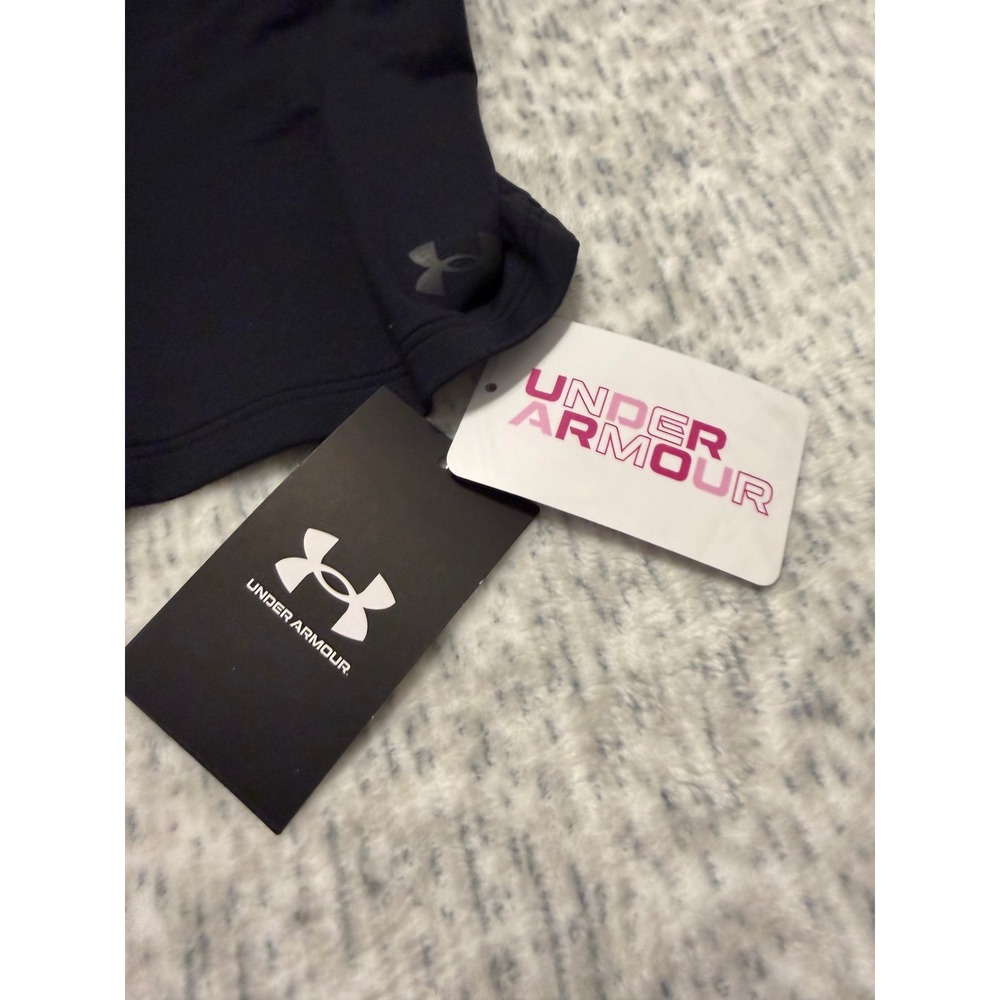 Under Armour Girls Black‎ Fitted Racerback Athletic Crop Top Size YXL - Picture 3 of 5